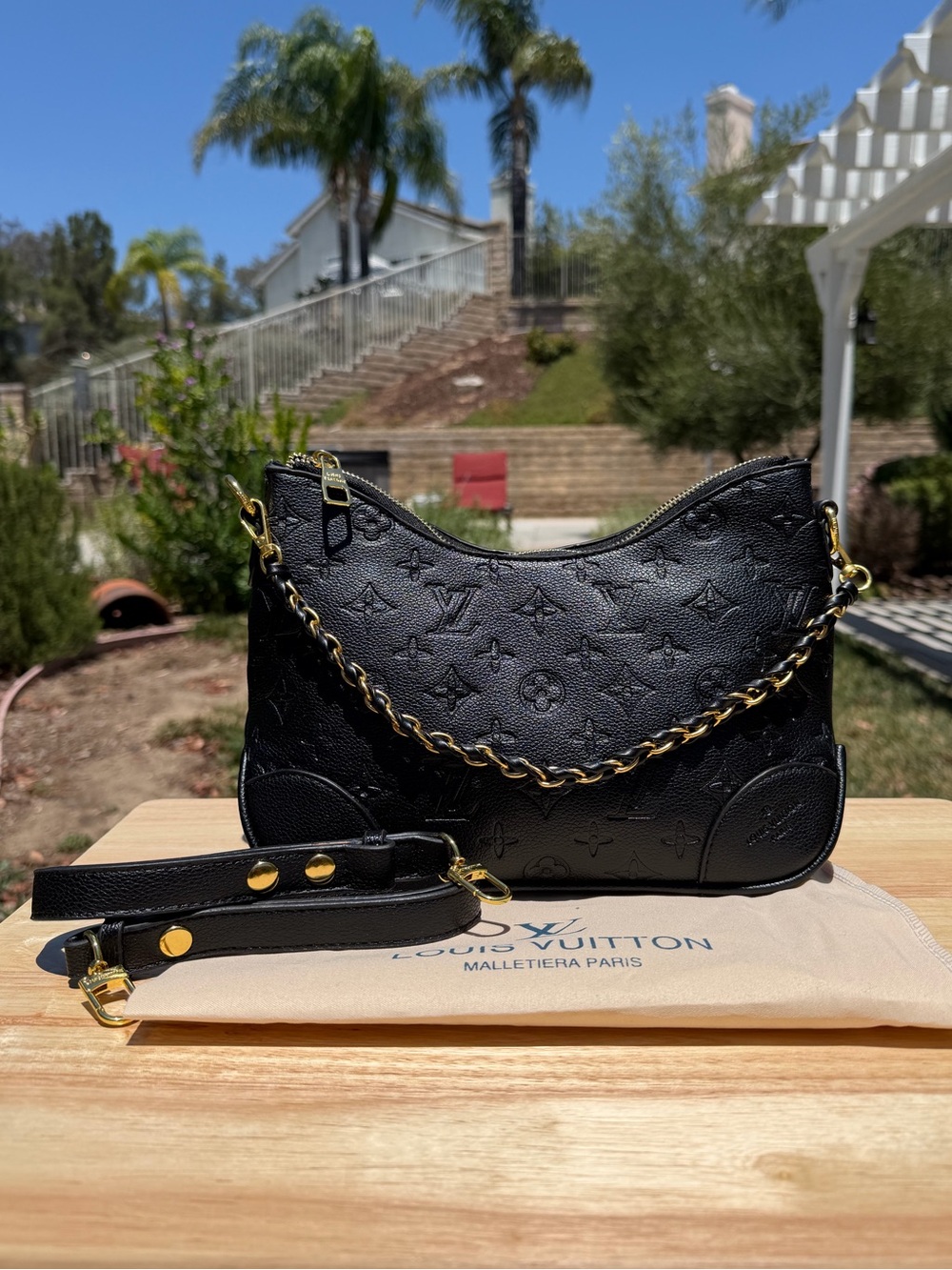 ✨COMING SOON✨ NEW LV Boulogne PM Black Embossed Monogram Empreinte Shoulder Bag